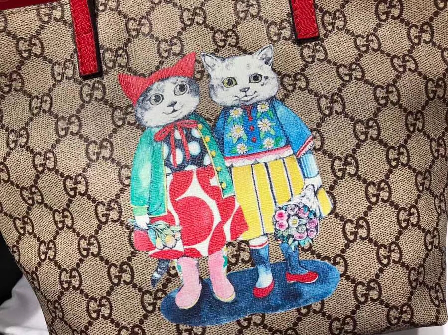 Gucci最萌的mini卡通购物袋 410812 撩翻你的少女心 风靡时尚 21×20×10cm