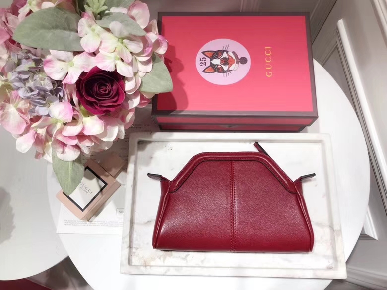 Gucci最新主打RE(BELLE)系列mini手袋 524620 红色 天然牛皮 手感超赞 经典品牌标志双G造型 29×18×7cm