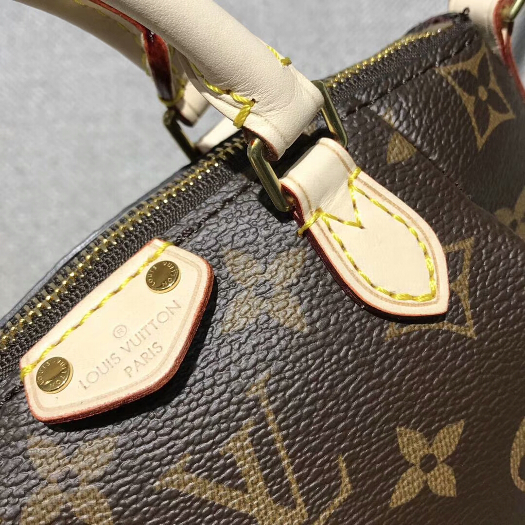 【￥450】广州白云皮具城 Louis Vuitton 61257经典可爱手袋 迷你款 进口白皮 老花