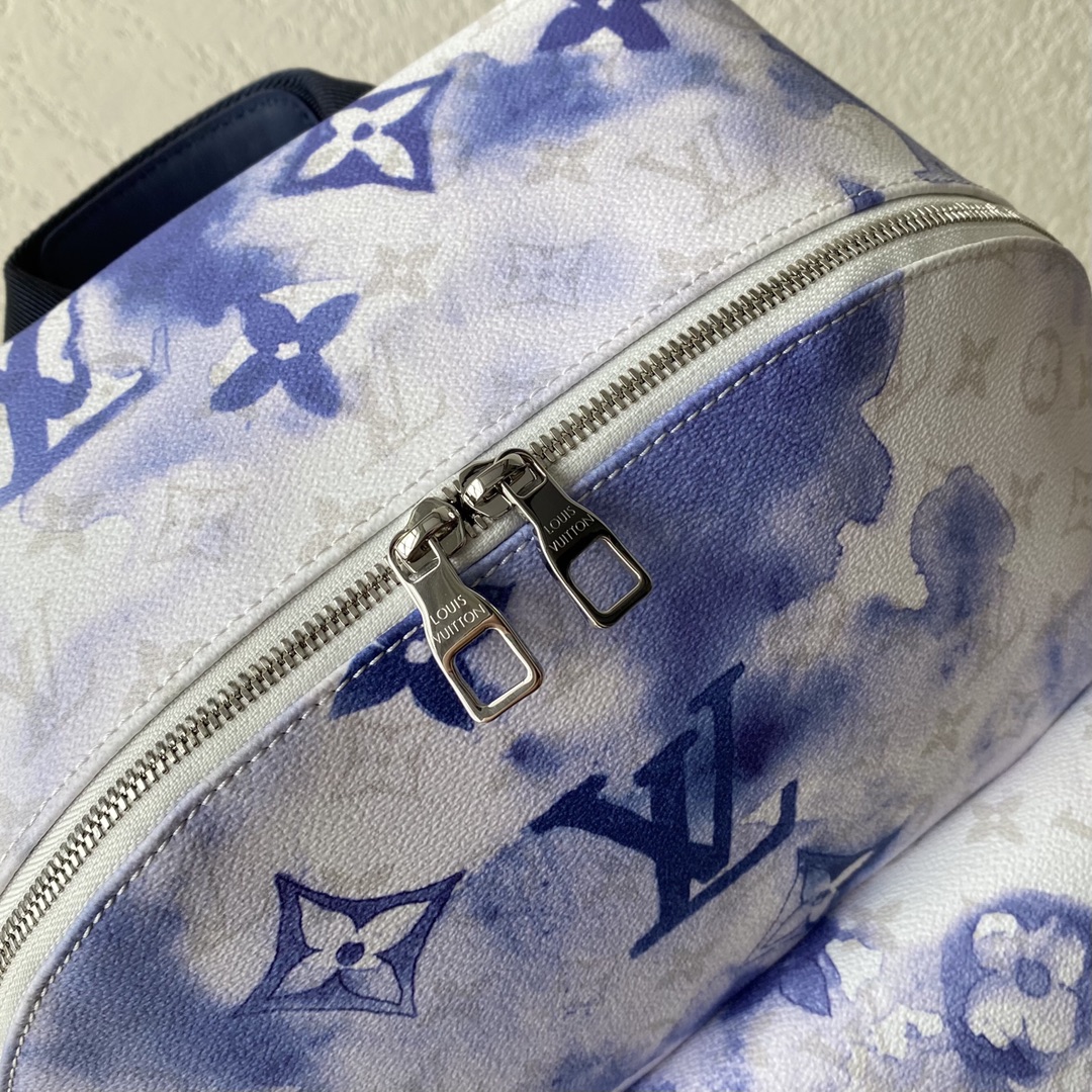 【￥1320】LV最新水彩系列背包45760 蓝白配色清澈又治愈 火爆热卖